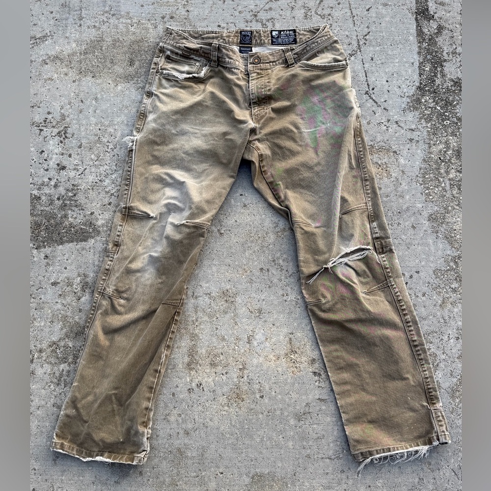 KÜHL Outdoor Pants – Tan Hiking/Workwear Stretch Canvas (36x32)